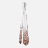 Cravate Cascade de dégradé de rose gold pailleté Collier (Dos)
