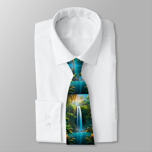 Cravate Cascade tropicale (Attaché)