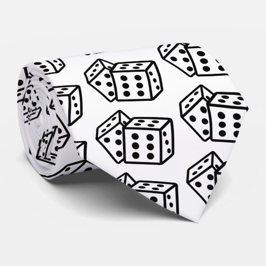 Cravate casino de dés (Roulé)