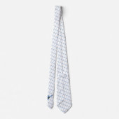 Cravate Casque Bat Bat Bat Bleu Check Necktie (Dos)
