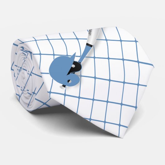 Cravate Casque Bat Bat Bat Bleu Check Necktie (Roulé)