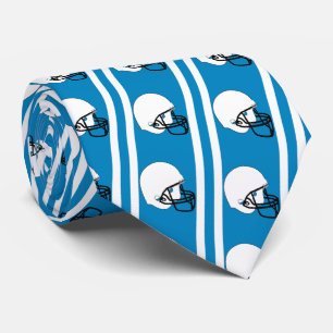 Cravate Casque de football blanc sur Med. Necktie bleue