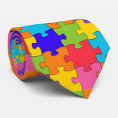 Cravate casse-tête de l'autisme (Roulé)