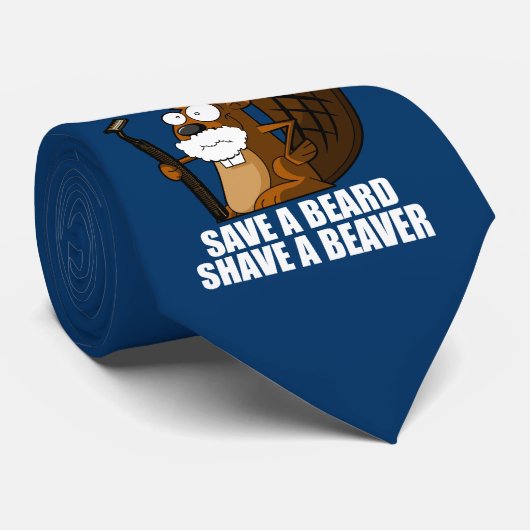 Cravate Castor drôle (Roulé)