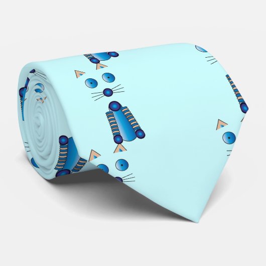 Cravate CAT bleu (Roulé)