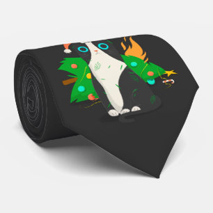 Cravate Cat de Noël grincheux