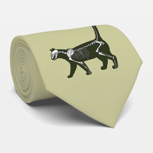 Cravate Cat Skeleton (Roulé)