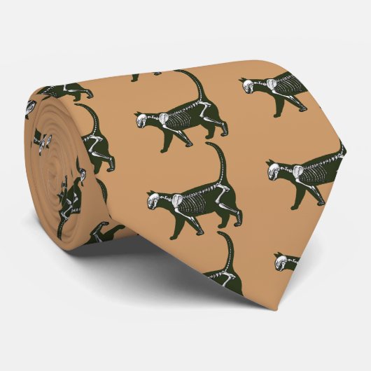 Cravate Cat Skeleton (Roulé)