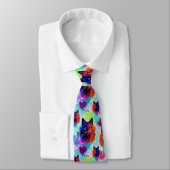 Cravate Cat Trippy Psychedelic Pop Art (Attaché)