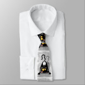 Cravate Cat Upside Down Funny Cartoon Character (Attaché)