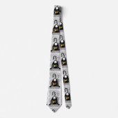 Cravate Cat Upside Down Funny Cartoon Character (Devant)