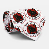 Cravate Cats Against Fascists (Roulé)