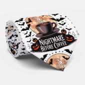 Cravate Cauchemar Avant Halloween Café (Roulé)
