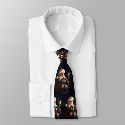 Cravate Cavalier King avec le Père Noël Festif Noël (Attaché)