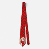 Cravate Cavalier King Charles and Red Plaid Christmas (Devant)