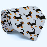 Cravate Cavalier King Charles Spaniel Chien<br><div class="desc">Mignonne Black et Tan Cavalier King Charles Spaniel design chien sur un arrière - plan bleu pour faire sourire n'importe quel amoureux des animaux. Art original de Nic Squirrell.</div>