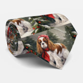Cravate Cavalier King Charles Spaniel Chien Noël (Roulé)