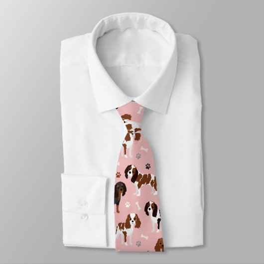 Cravate Cavalier King Charles Spaniel Paws and Bones Neck (Attaché)