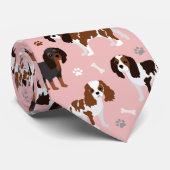 Cravate Cavalier King Charles Spaniel Paws and Bones Neck (Roulé)