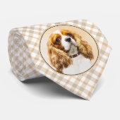 Cravate Cavalier King Charles Spaniel Peinture originale (Roulé)