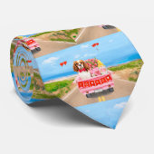 Cravate Cavalier King Chien Saint Valentin Coeurs de Camio (Roulé)