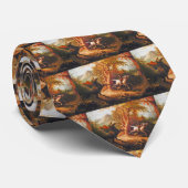 Cravate Cavalier sans tête poursuivant la grue d'Ichabod (Roulé)