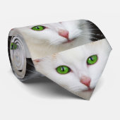 Cravate Ceinture blanche de chatte jaune (Roulé)