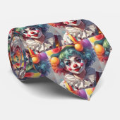 Cravate Célébration d'anniversaire de clowns (Roulé)