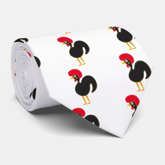 Cravate Célèbre coq de Barcelos 01 (Roulé)