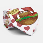 Cravate Célébrons les coeurs de football américain (Roulé)