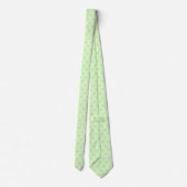 Cravate Celery Green White Moroccan Quatrefoil Pattern #5 (Dos)