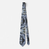 Cravate Céleste Lune étoiles Dreamy Sky Bold Monogramme (Devant)