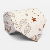 Cravate Celestial Botanical Pattern (1) (Roulé)
