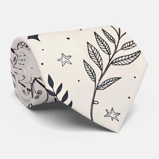 Cravate Celestial Botanical Pattern (3) (Roulé)