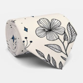 Cravate Celestial Botanical Pattern (4) (Roulé)