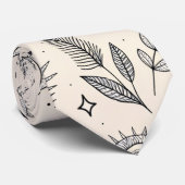 Cravate Celestial Botanical Pattern (5) (Roulé)