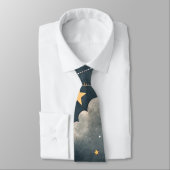 Cravate Celestial Constellation Star Pattern (5) (Attaché)