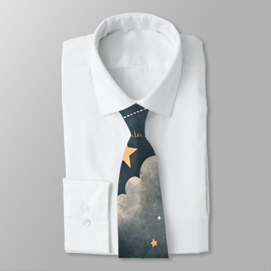 Cravate Celestial Constellation Star Pattern (5) (Attaché)
