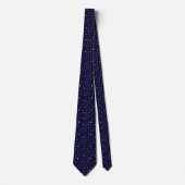 Cravate Celestial Stars Moon Sun Blue Gold White Trendy (Devant)