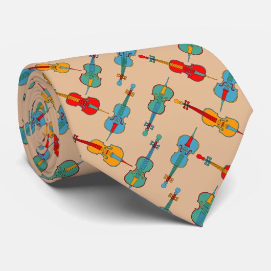 Cravate Cellos à la ligne (Roulé)