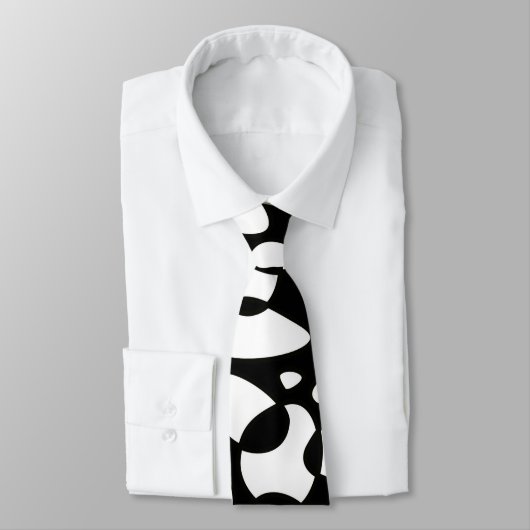 Cravate Cells Abstraction Black White (Attaché)