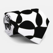 Cravate Cells Abstraction Black White (Roulé)
