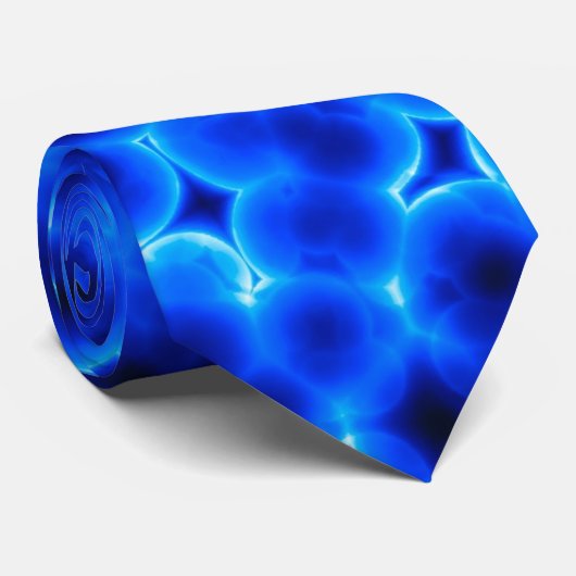 Cravate Cellules 3D bleues (Roulé)