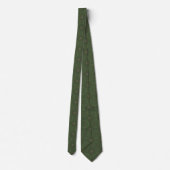 Cravate Celtique vert émeraude profond et or intricé (Dos)