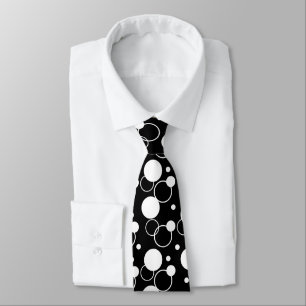 Cravate Cercle blanc et noir