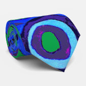 Cravate Cercle Carré Kandinsky Farbstudie Blue Quadrate (Roulé)