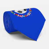 CRAVATE CERCLE DE SYMBOLE DE FOOTBALL DE SOCCER 2018 (Roulé)