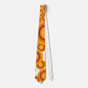 Cravate cercle orange pastel