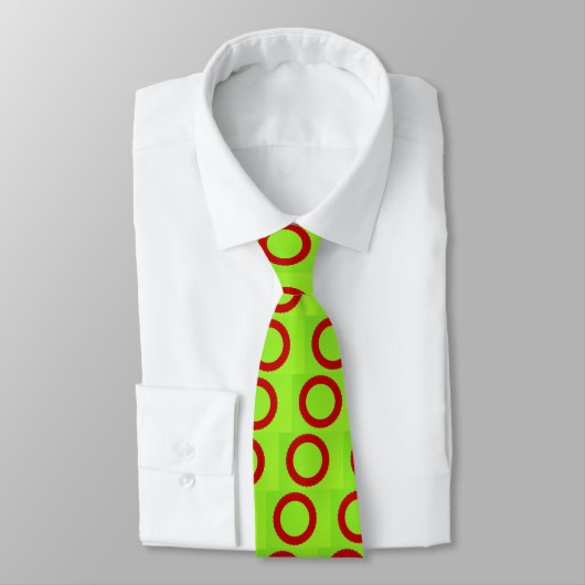 Cravate cercle rouge avec arrière - plan vert (Attaché)
