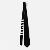 Cravate Cercle spiral blanc sur noir (Dos)